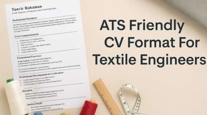 ATS-Friendly CV Format for Textile Engineers