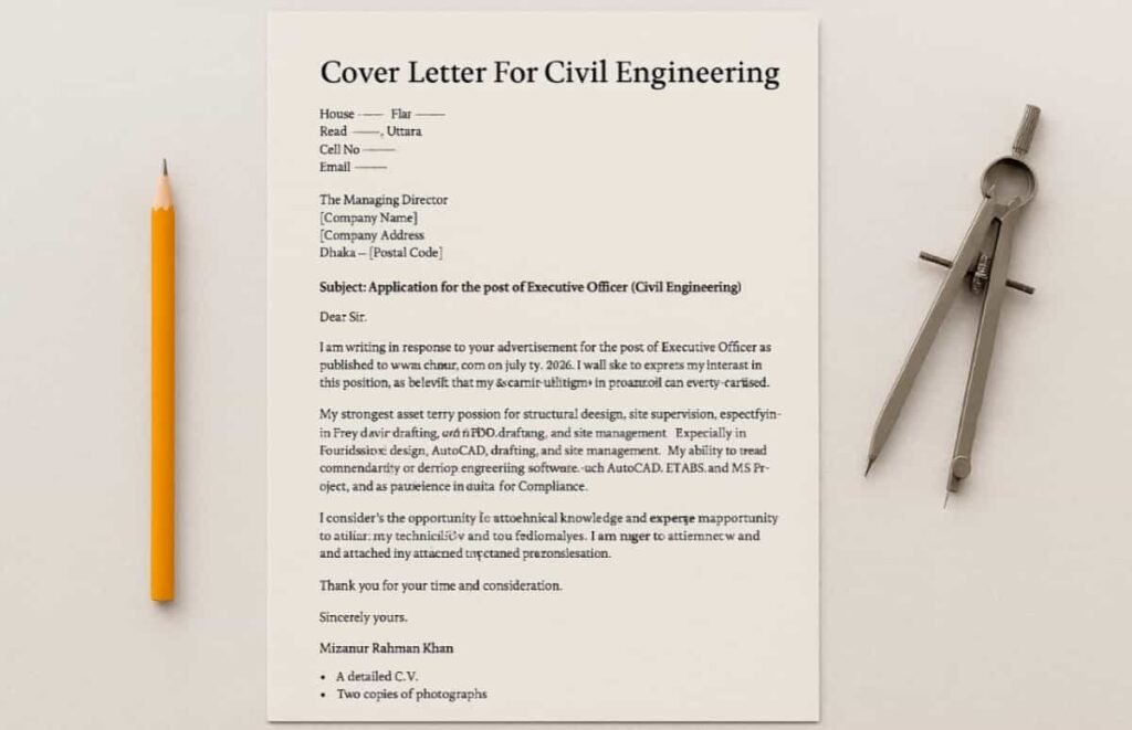 Easy & Best Cover Letter For Civil Engineering Job