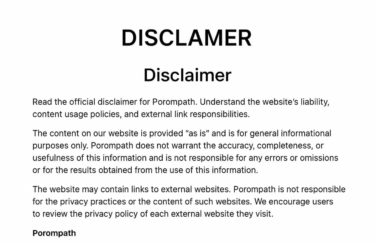 Disclaimer-Porompath