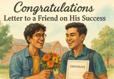 Congratulations Letter to a Friend on His Success For School, College and University