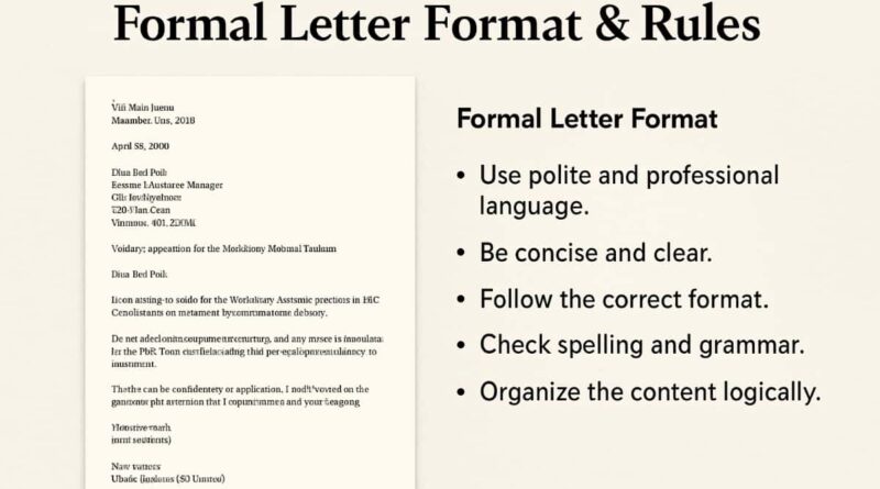Formal Letter For All Classes Of Students: Format, Rules & FAQ