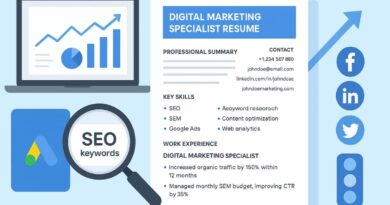 Professional Digital Marketing Resume Sample – SEO & SEM Specialist