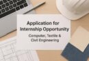 Apply for Engineering Internship Application (Computer, Textile & Civil Engineering)