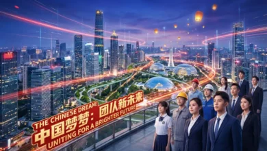 Chinese Dream timeline infographic 2012-2049 showing major milestones and development goals